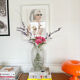 Vintage draped glass vase