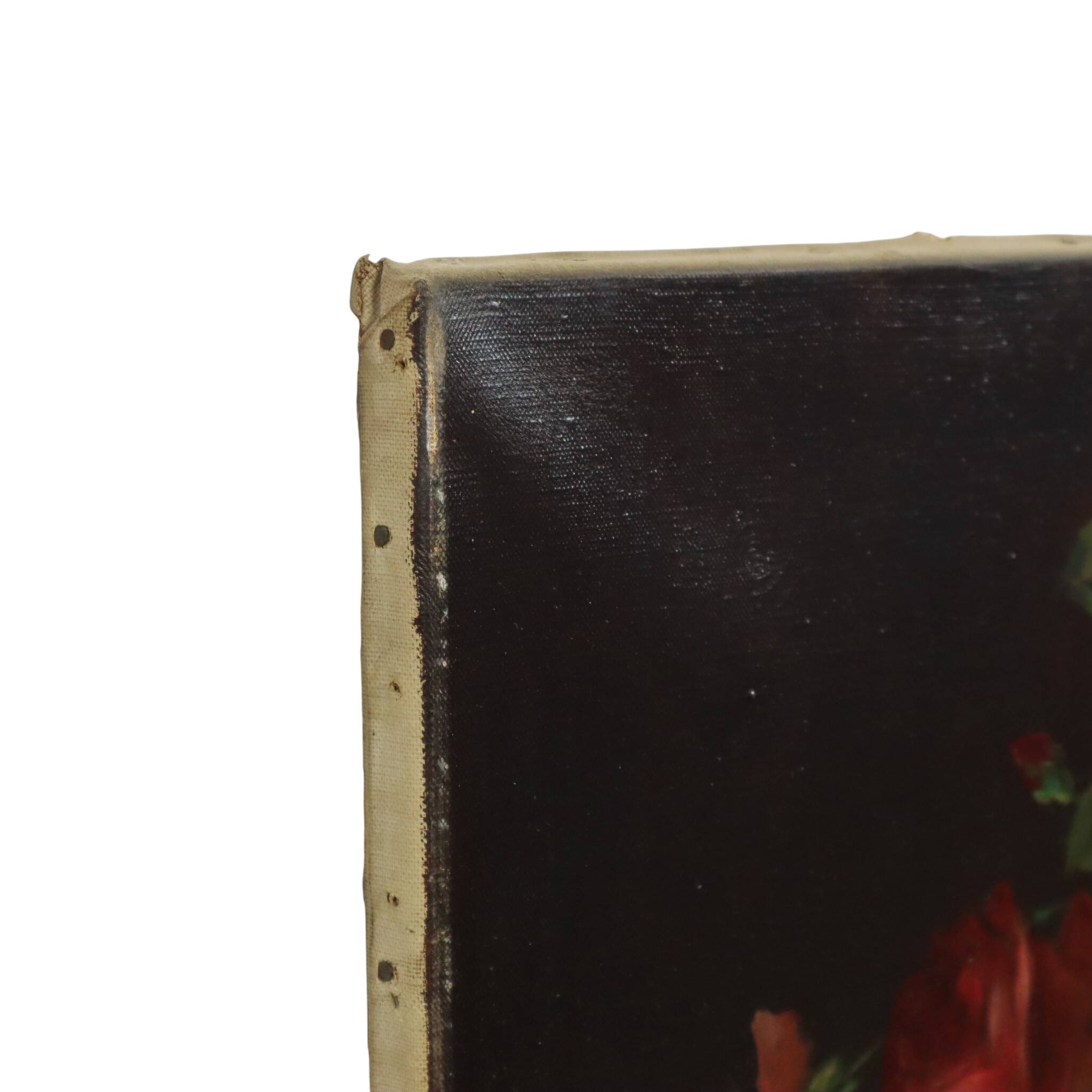 Large Flower Painting Still Life Roses Oil on Canvas 100x60cm