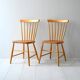 Paire de chaises Pinstolar scandinaves du milieu du siècle