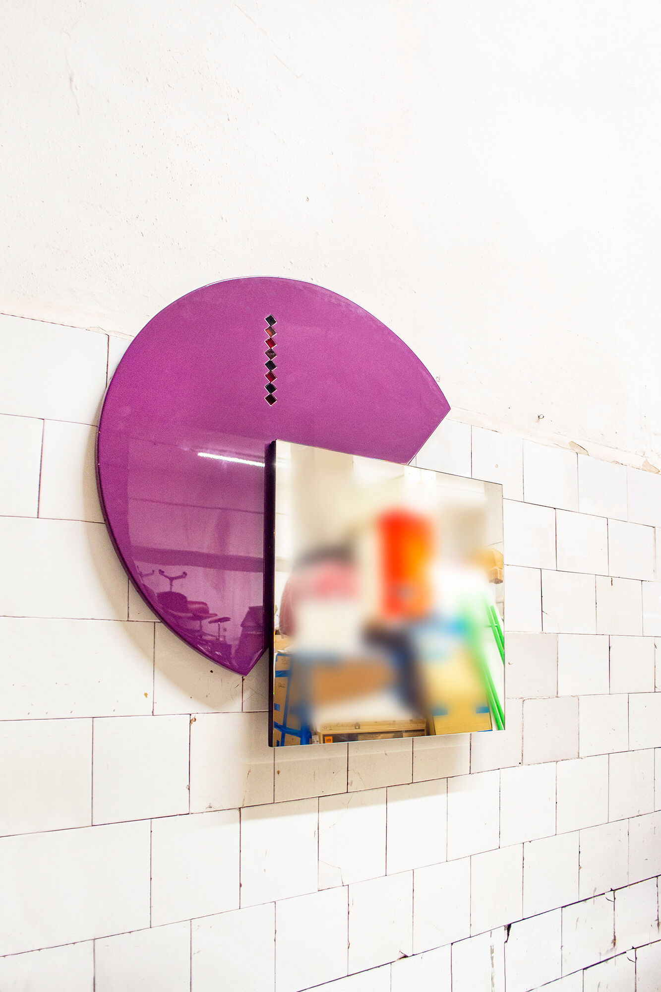 Postmodern wall mirror by Saporiti Italia, 80s
