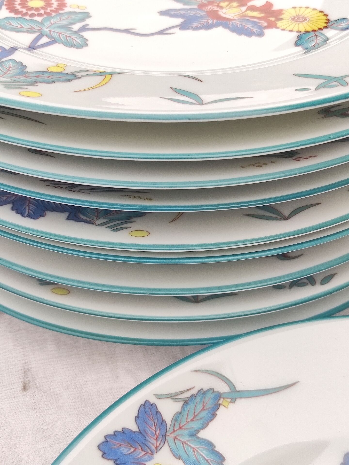 10 flat plates in Limoges porcelain - Haviland