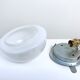 Lot of two wall lights in opaline, 1950