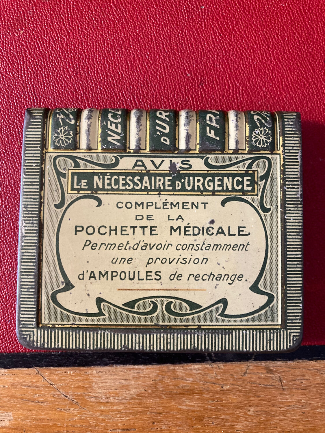Old pharmacy metal box