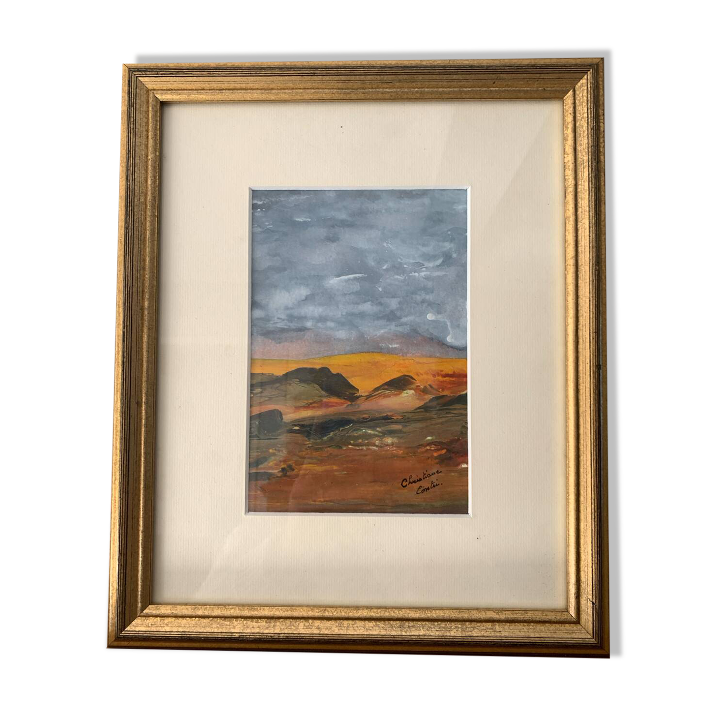 Numbered lithograph 18/23 - Christiane CONTRI - Abstract Landscape