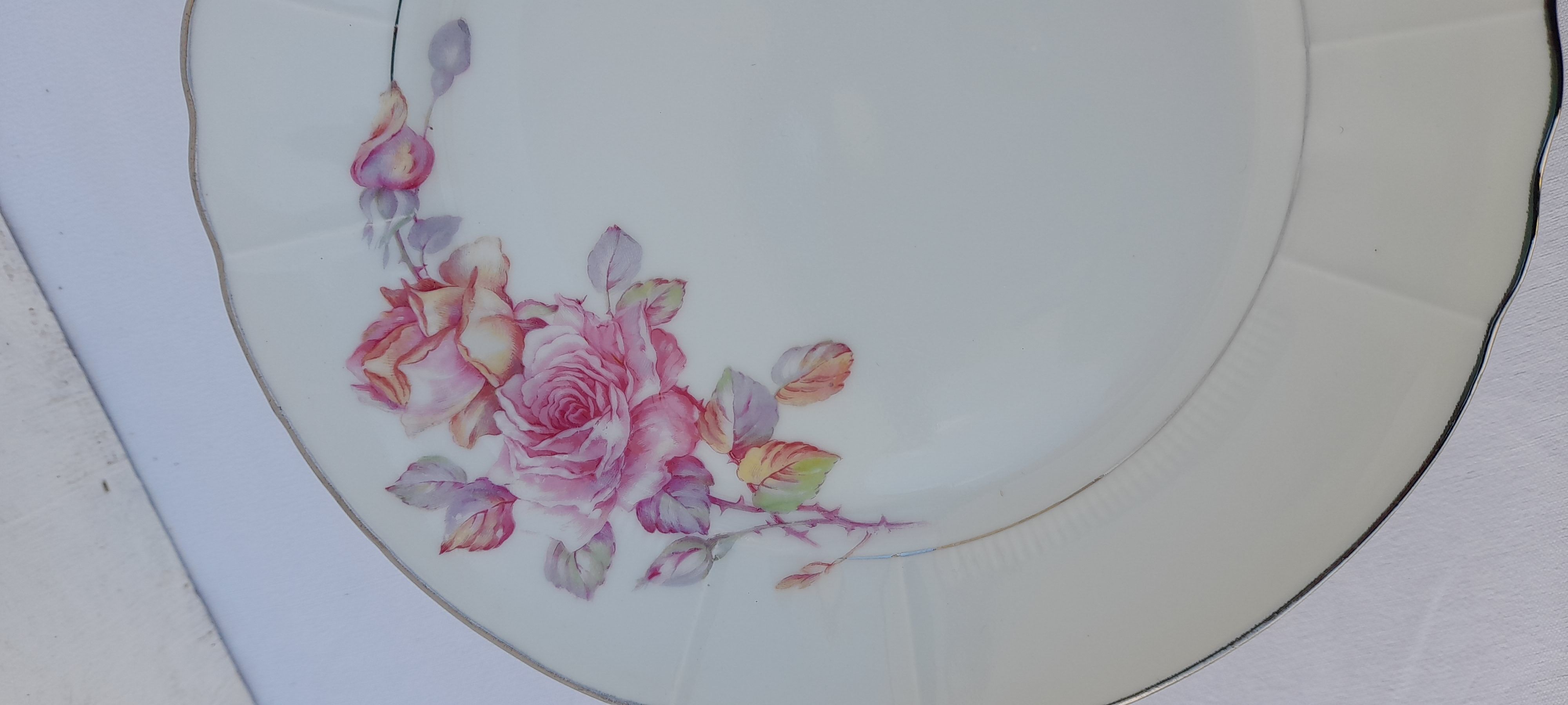 8 assiettes en porcelaine  Louis Lourioux diam 20,5 cm