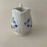 Myott Meakin England Blue Cup Saucer and Milk Jug