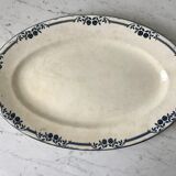 oval flat Terre de Fer bleu XIXth
