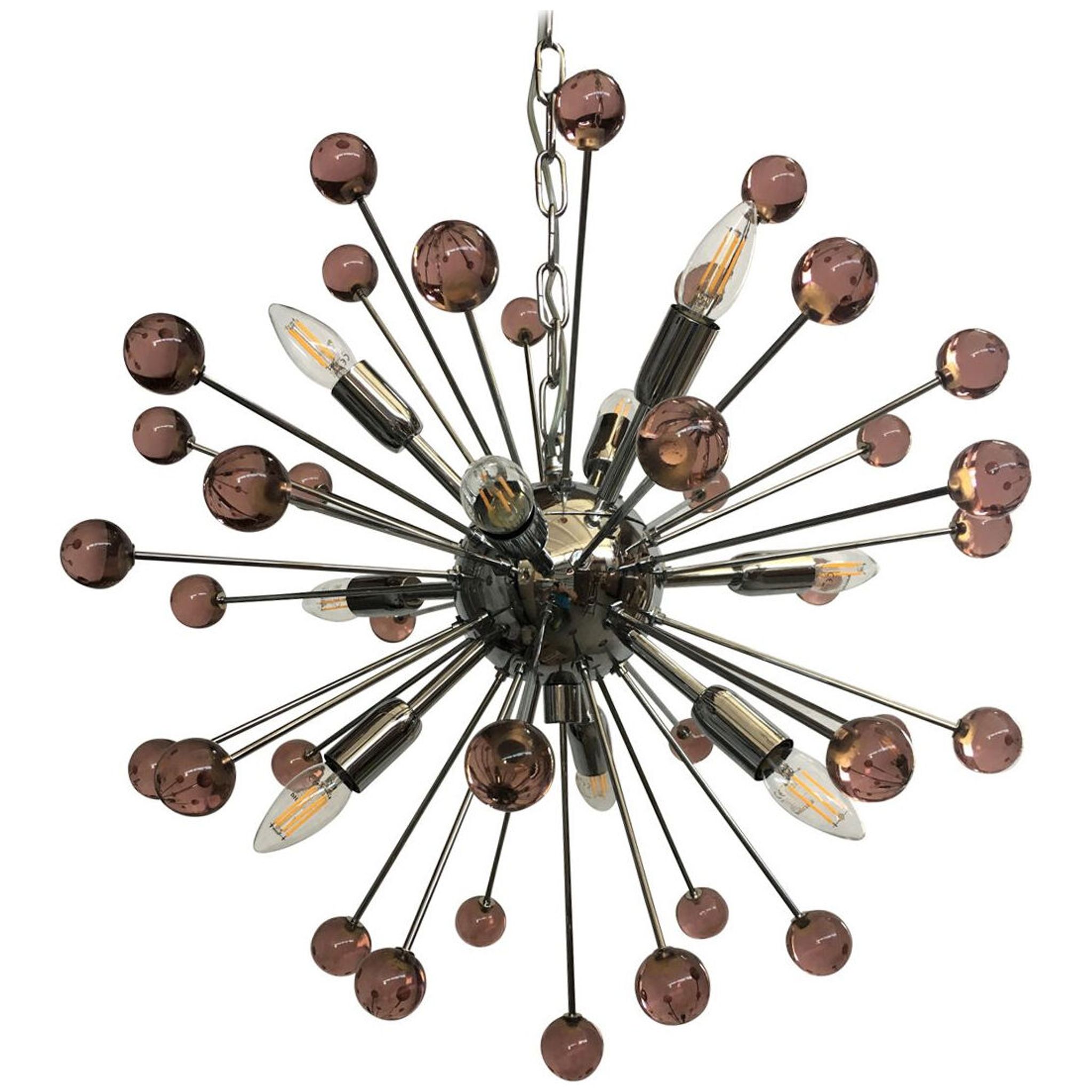 Lustre ametista « star » murano verre spoutnik