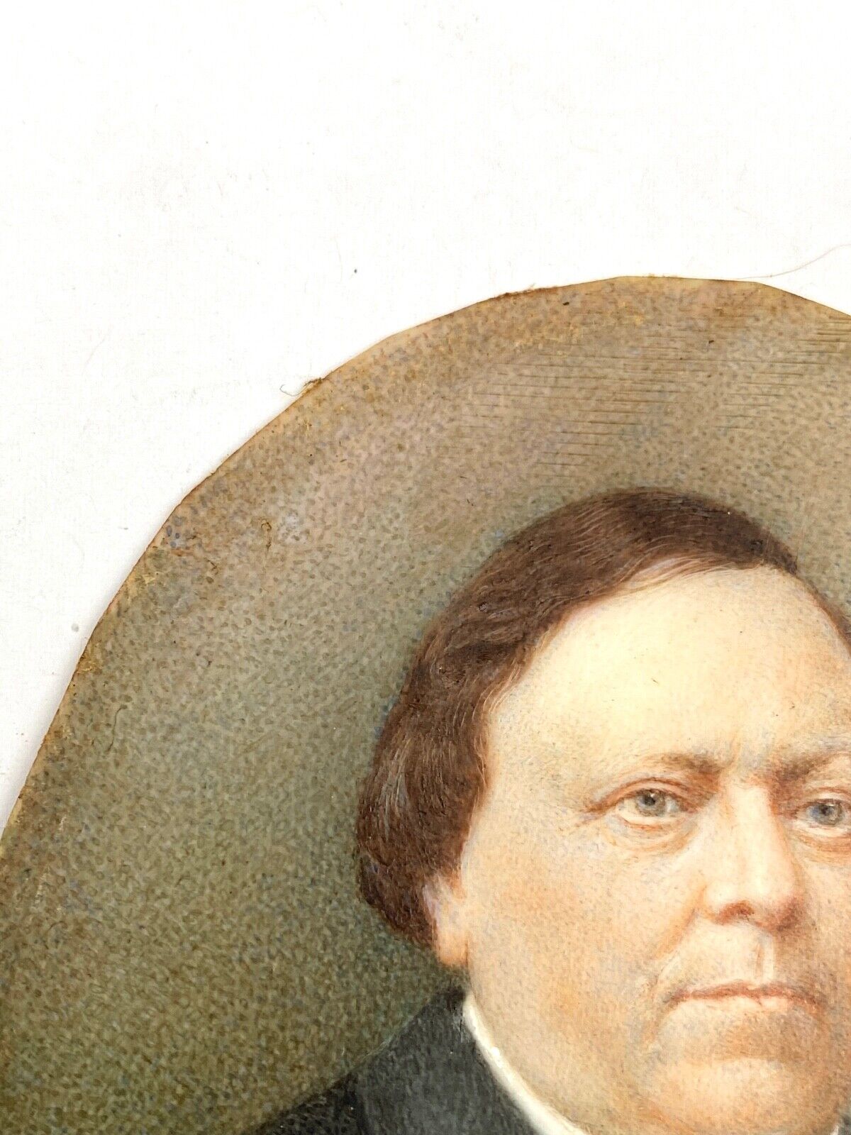 Miniature painted,  signature to identify nineteenth century man