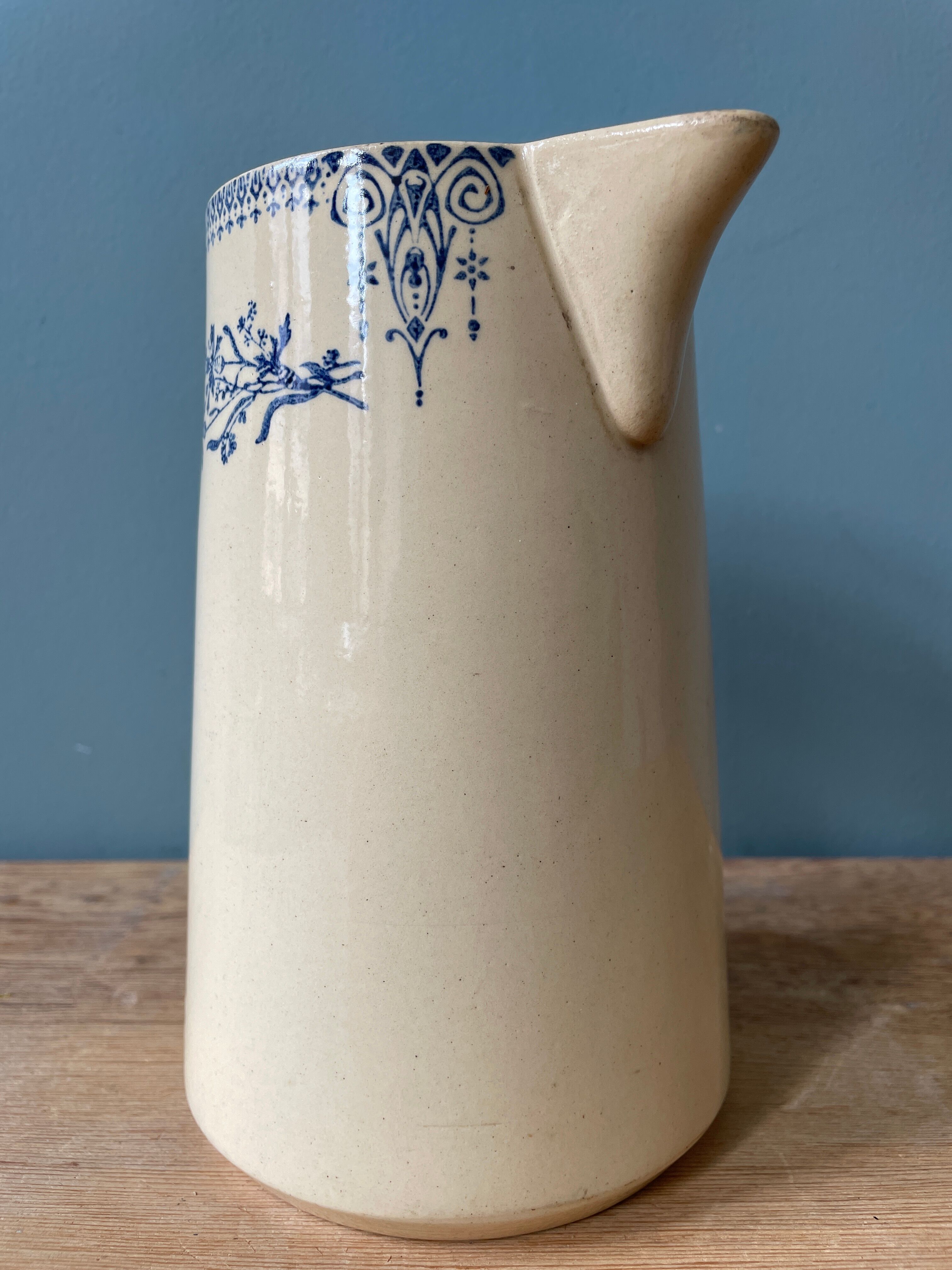 Pitcher 1900 in Earthenware St Amand and Hamage