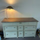 Commode blanc d’ivoire - 160x65cm - gris vert