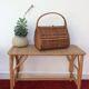 Basket in woven rattan from the 60's