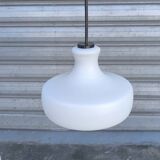 Scandinavian pendant light in white opaline glass