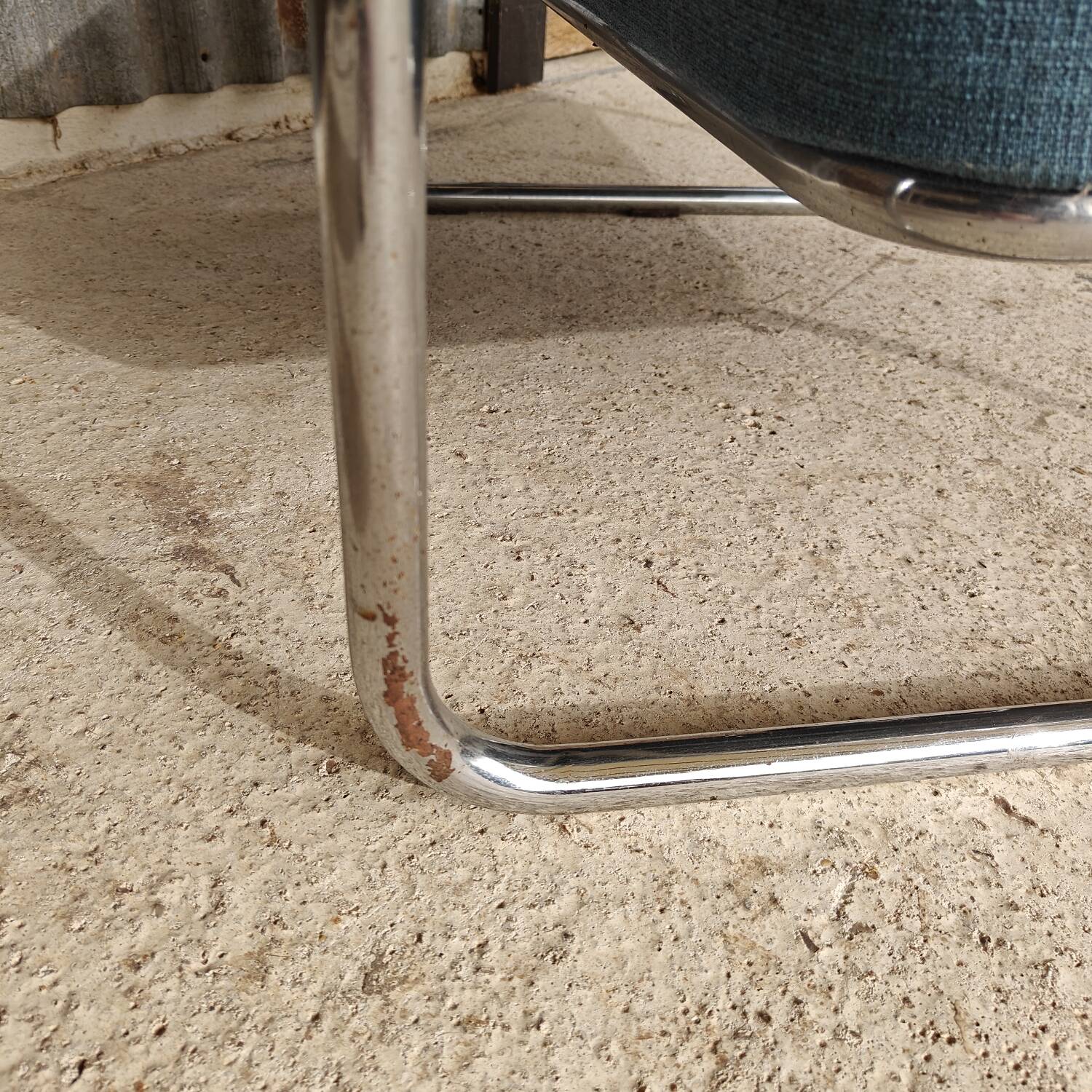 1970s tubular armchair