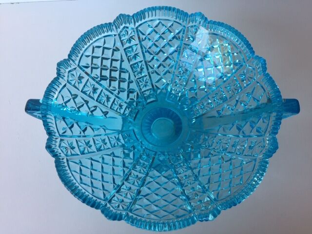 Blue glass fruit cup