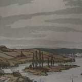 Lithograph by Henri Rivière Aspects of Nature - The River