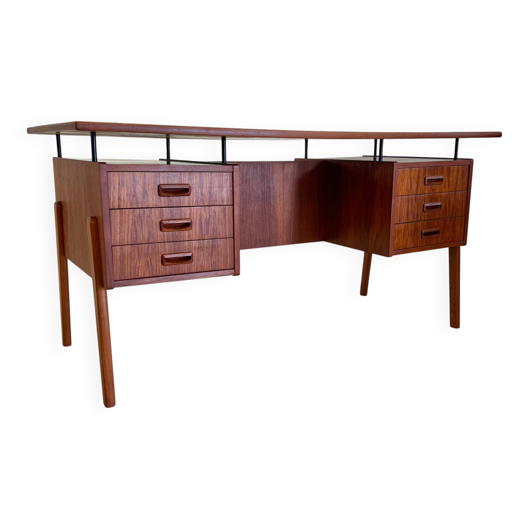 Danish Teak 'Floating-Top' Desk, 1960s.