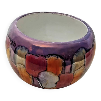 Vase - Cache Pot Forme Boule En Céramique D : 11 Cm Vintage