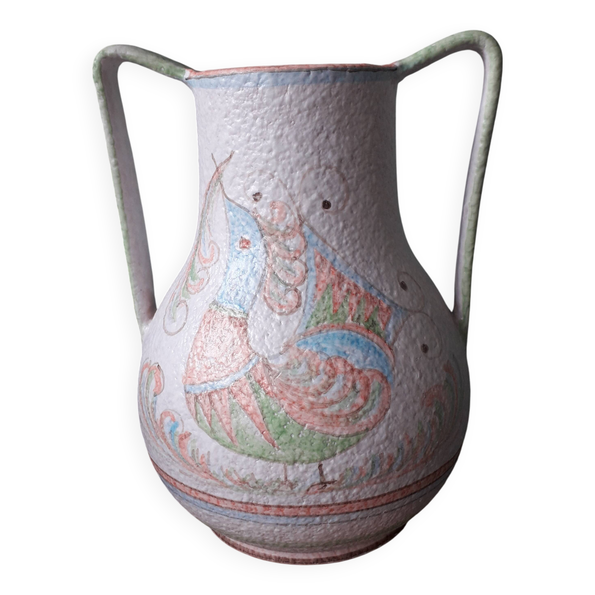 Vase en céramique italienne signé Castel Sardo