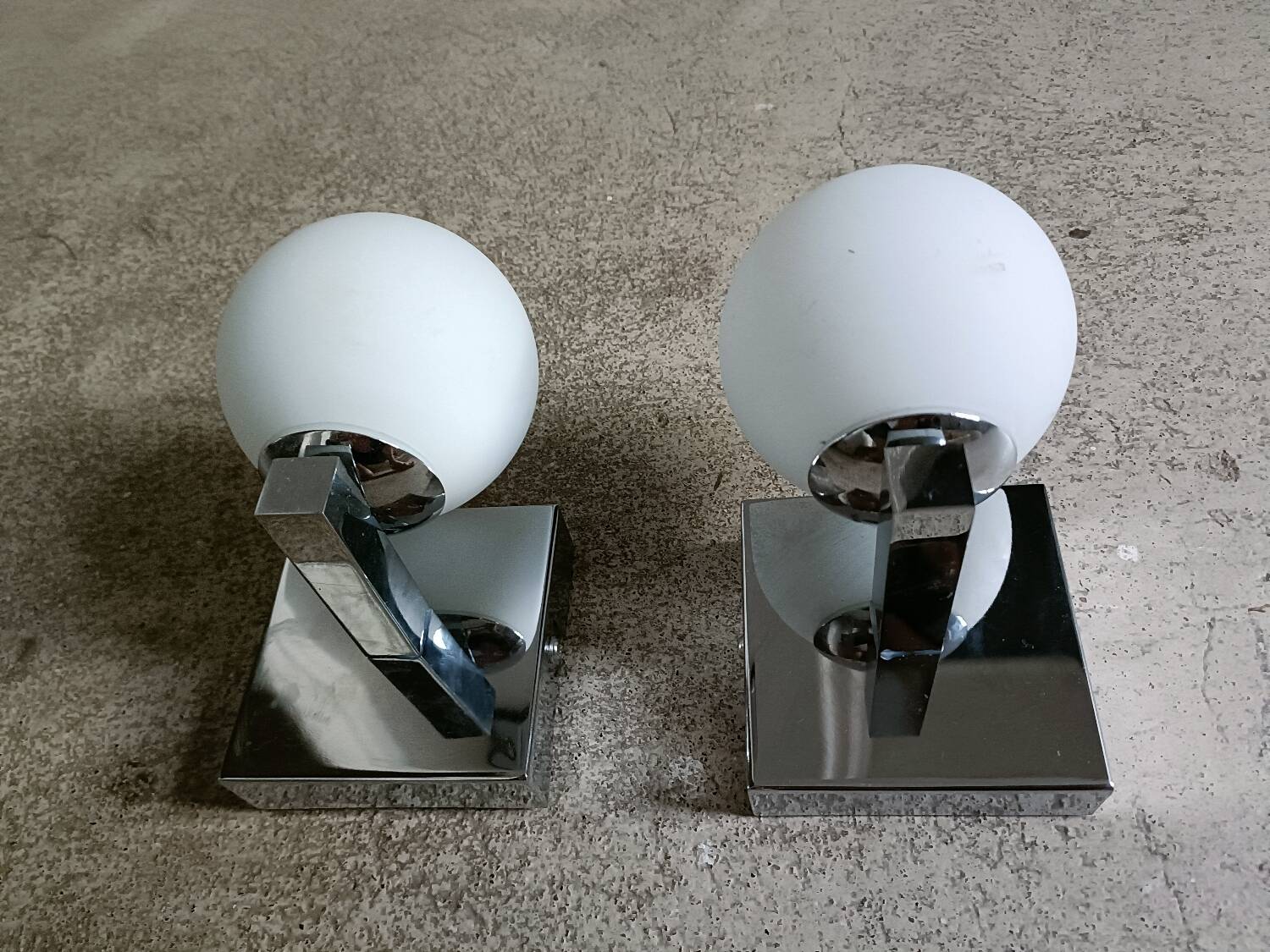 Space age wall lights