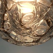 No. 2 of 2 - elegant doria pendant lamp clear and smoke grey 60s 70s