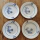 Old St Amand flat plates, blue roses