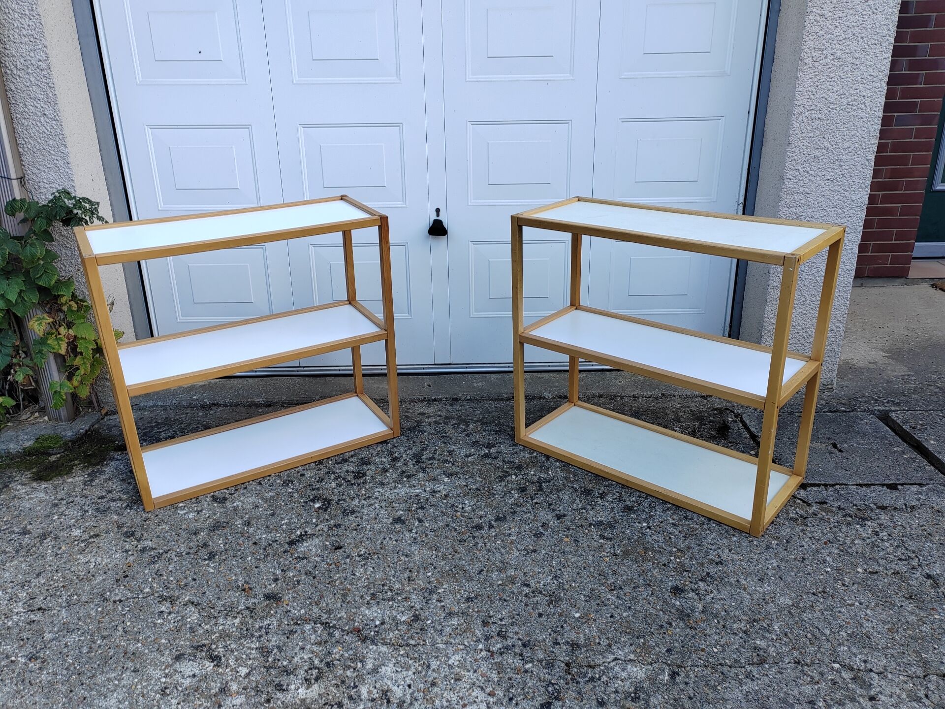 Pair of shelves in the style of André Sornay
