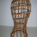 Mannequin head in rattan