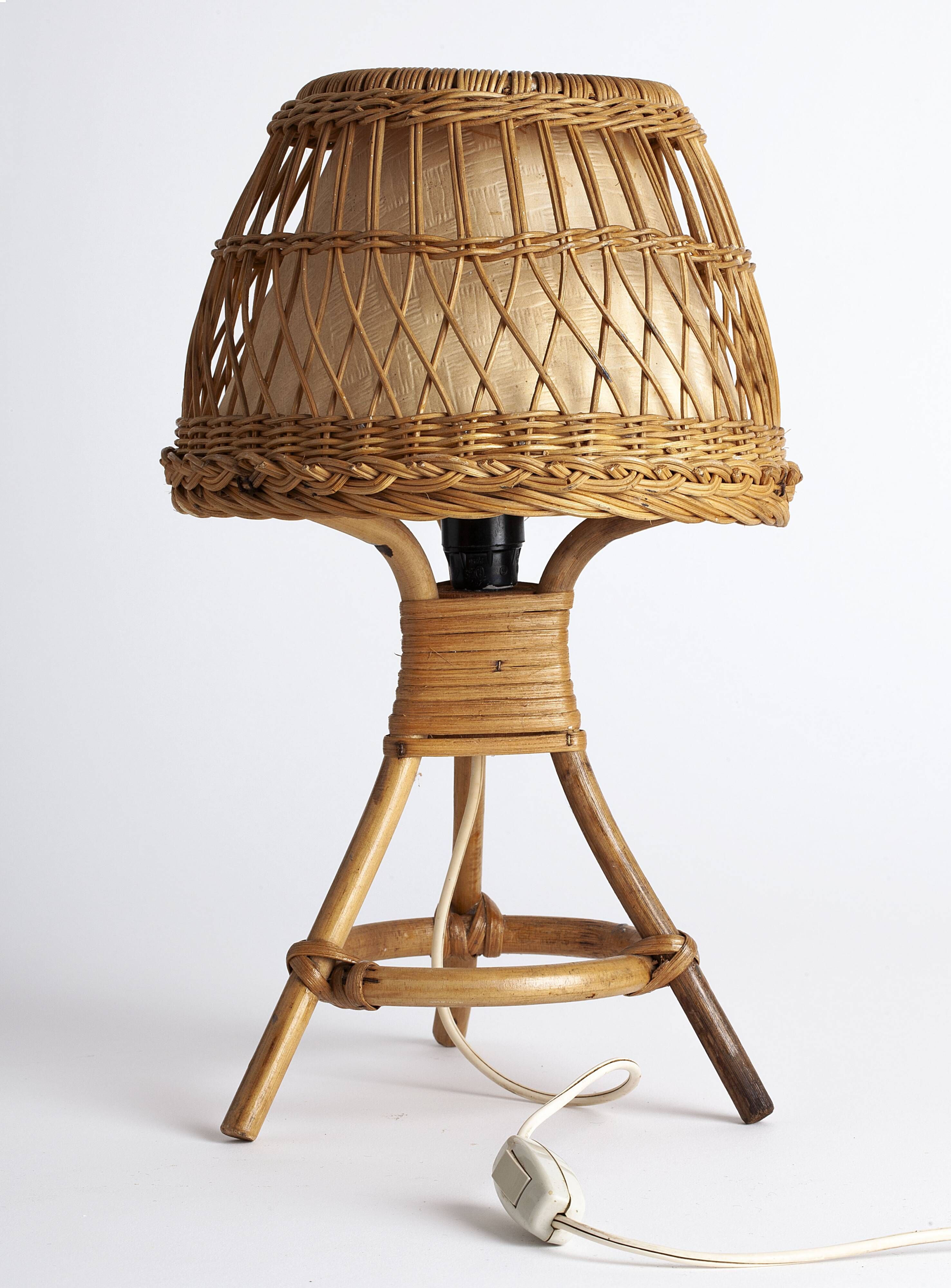 rattan lamp
