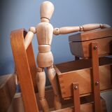 Wooden sewing basket