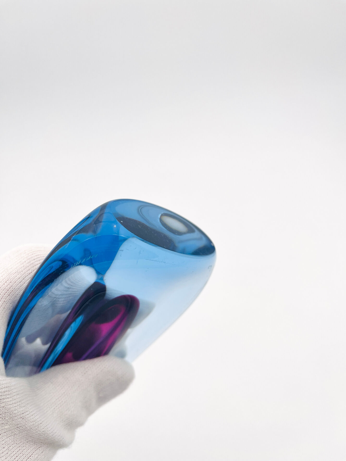 Soliflore Murano Flavio Poli Sommerso Blue Violet 30cm 479g