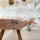 Primitive oak bench