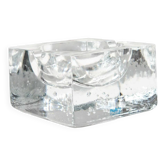 Cendrier en verre soufflé à bulles par Nybro Sweden