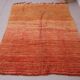 Orange Vintage Moroccan Rug 139 x 190 cm - Berber Rug - Handmade Wool Rug