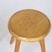 Vintage children's beech wood stools. 1950s. set of 2
