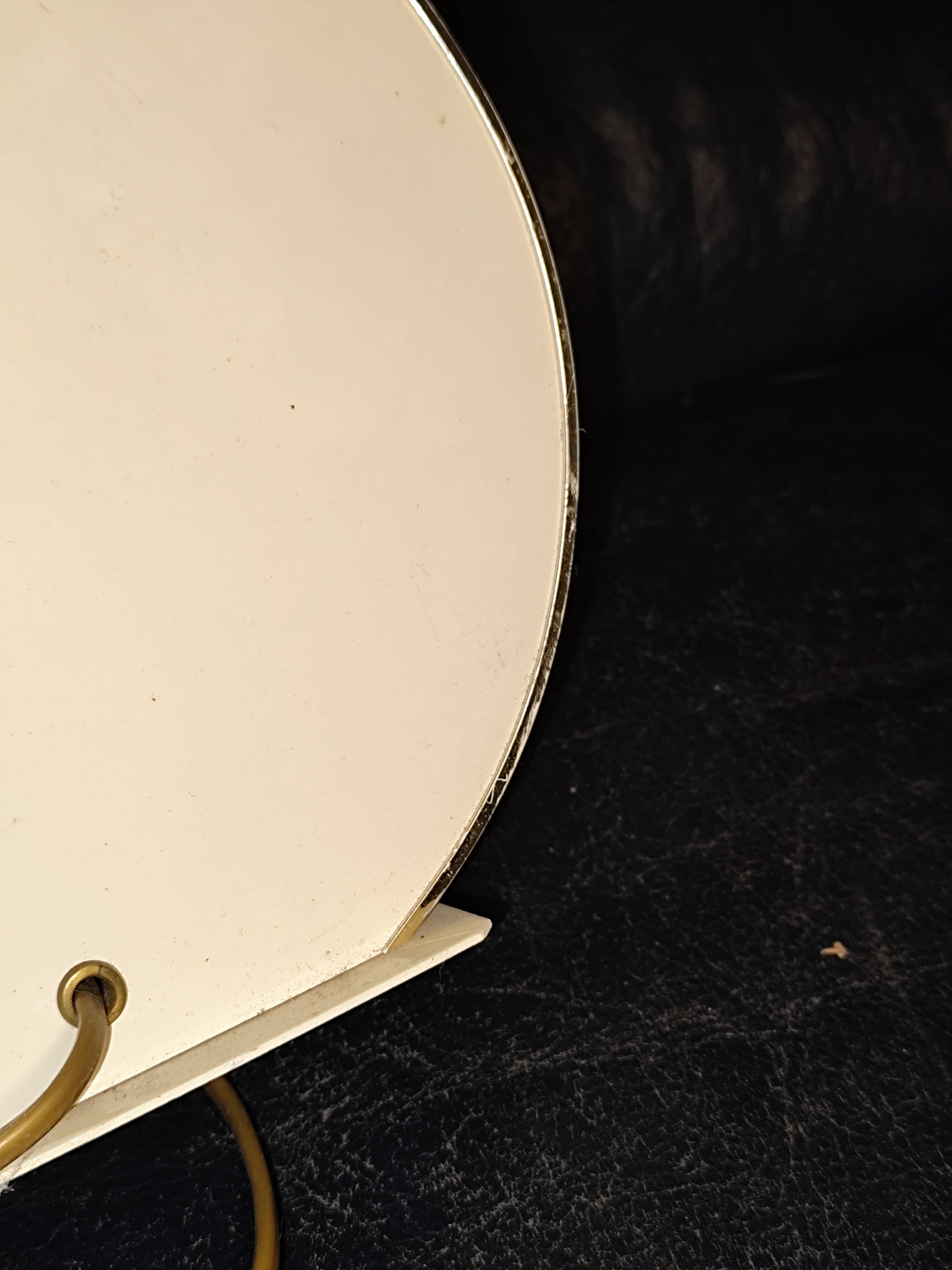 Vintage table lamp the dolphin Croissy white