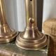 Duo of brass candlesticks