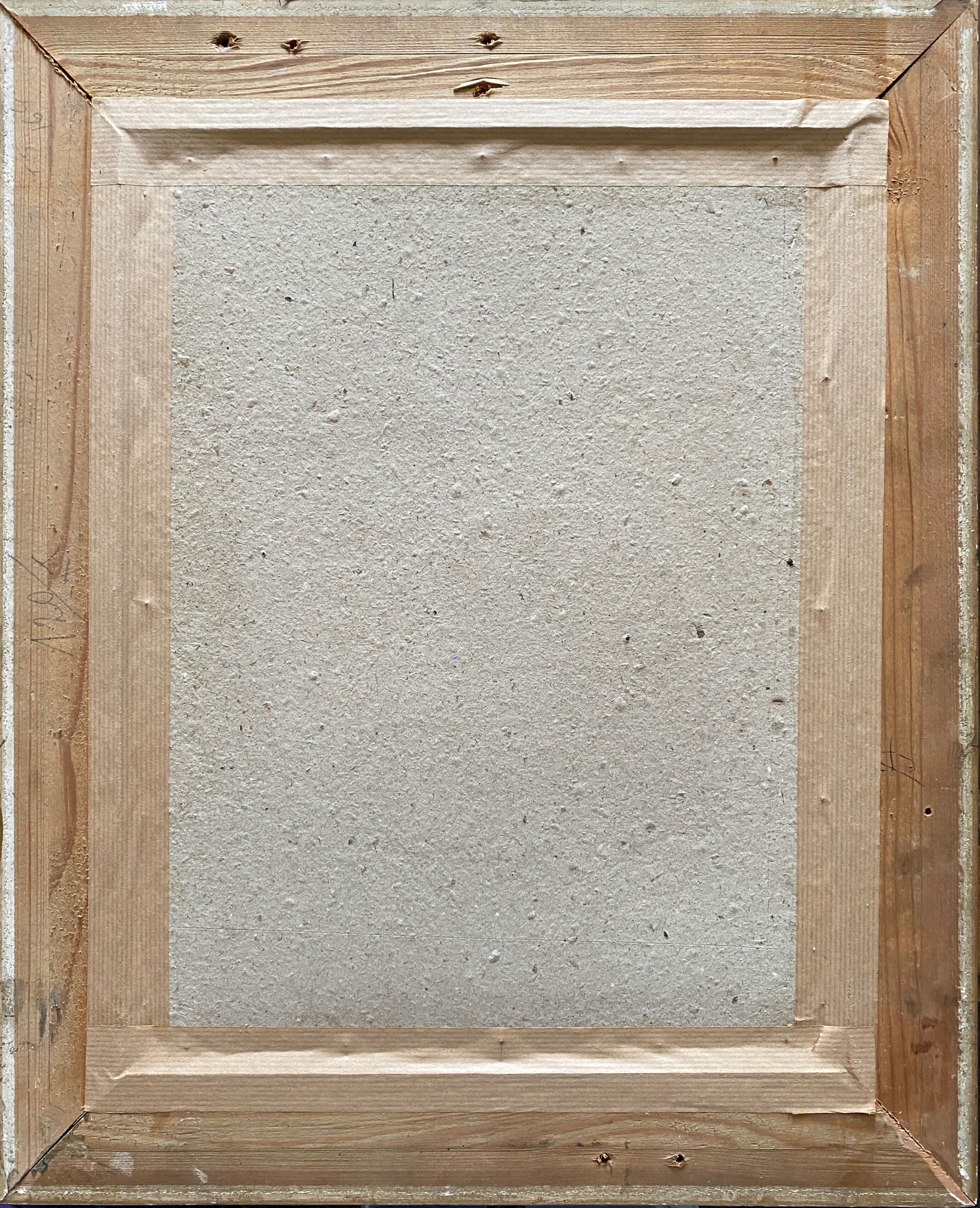 HST painting "Elegant hat surrounded by trees" XIX° century