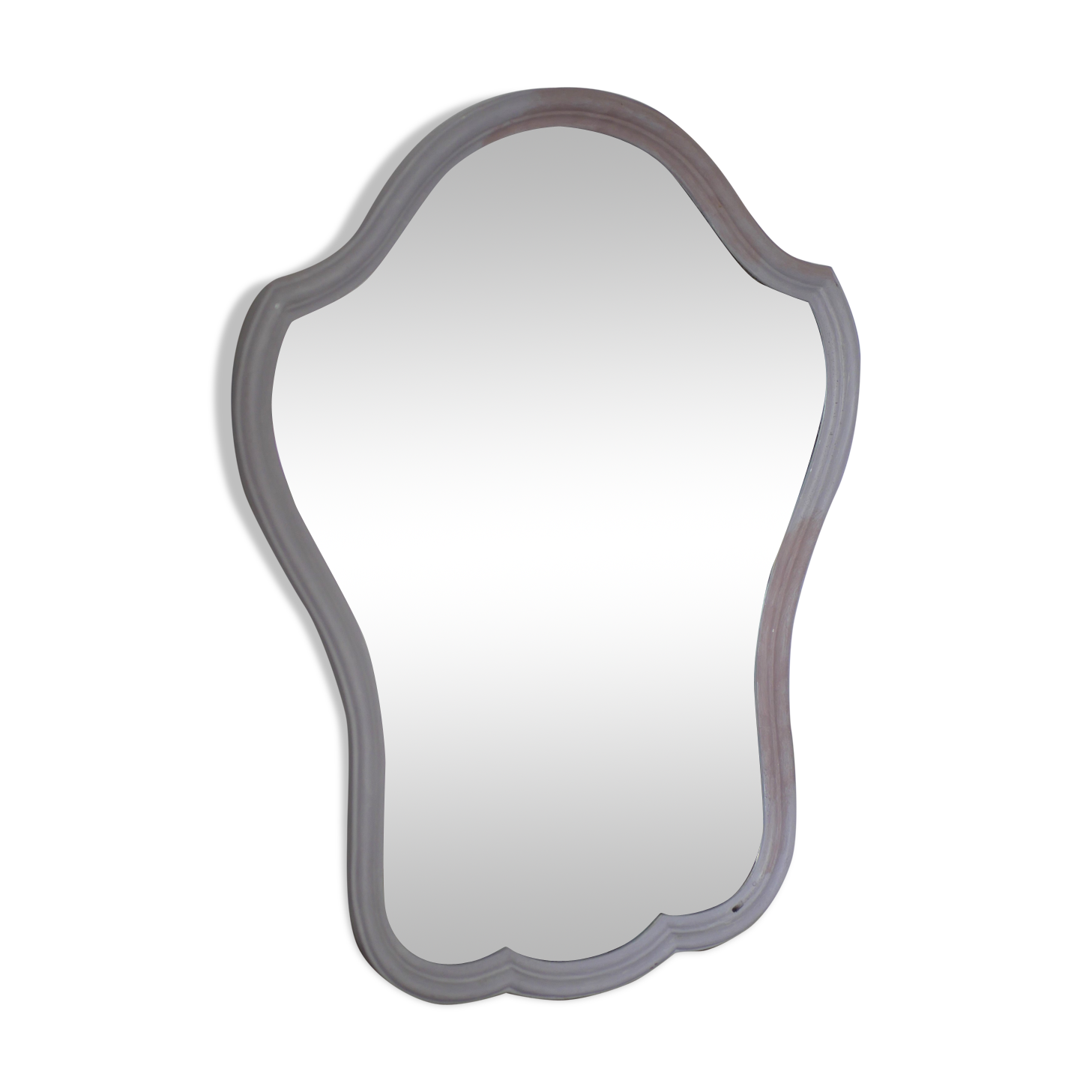 Wooden shell mirror 69x52cm