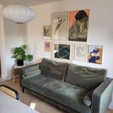 Vintage khaki sofa