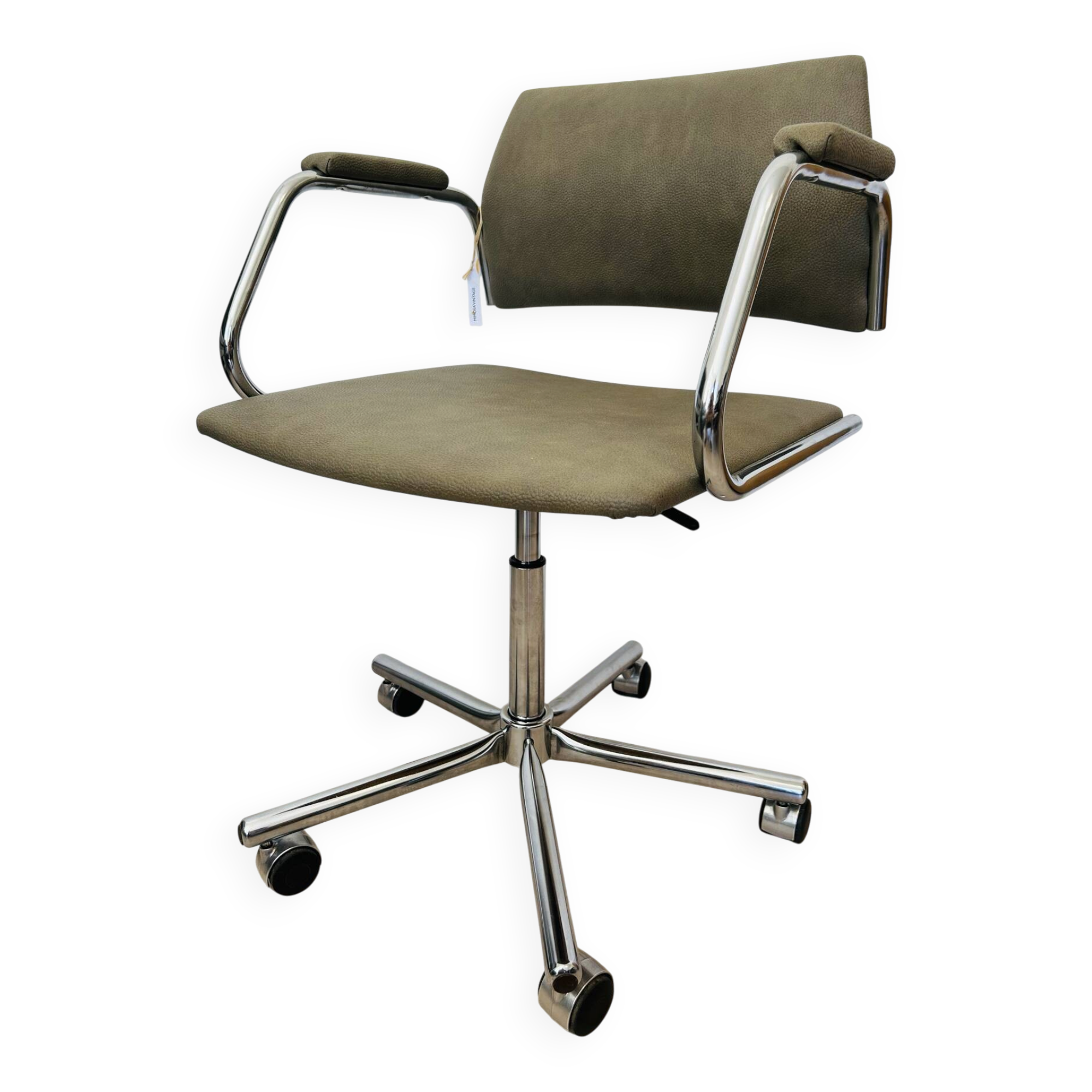 Chaise de bureau vintage kaki par Kovona, années 1970