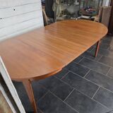 Scandinavian round teak table from the 60s