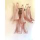 Contemporary Pink Murano Glass "Selle" Wall Sconces in Mazzega Style - A Pair