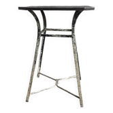Riveted metal pedestal table - mid-20th century industrial design