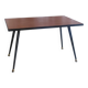 Table basse moderniste en métal et bois - mid. XXeme