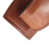 Brown stitched leather coat rack, 1960s