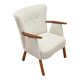 Fauteuil crème, design danois, années 1970, production : Danemark