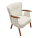 Fauteuil crème, design danois, années 1970, production : Danemark