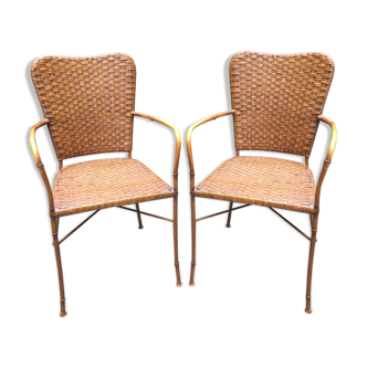 Paire de chaises de jardin années 80