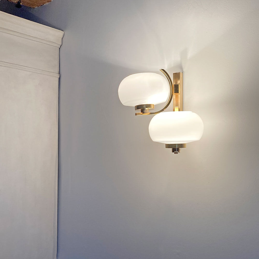 Double fire wall lamp